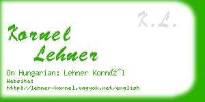 kornel lehner business card